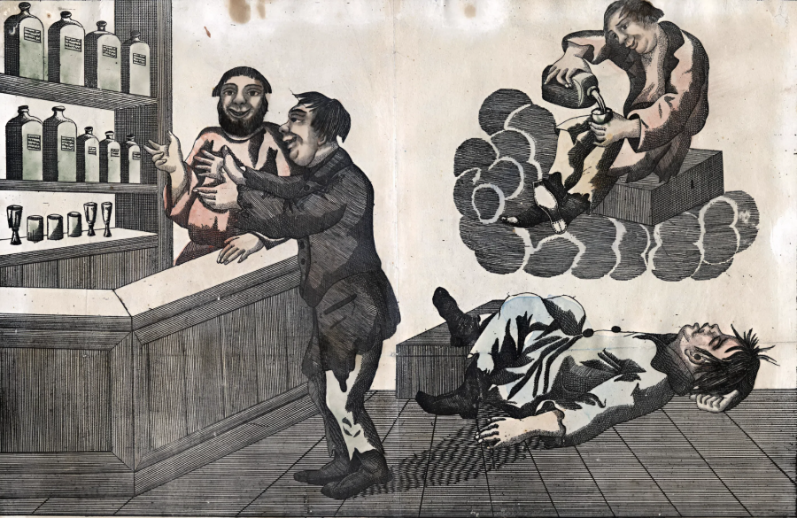 Опохмеляются (с натуры).