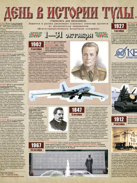 «День в истории Тулы», № 9 (13) 1 — 31 октября